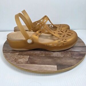 Crocs Isabella Clogs Platform Mary Jane Cutout T-Strap Sandals Womens Size 10